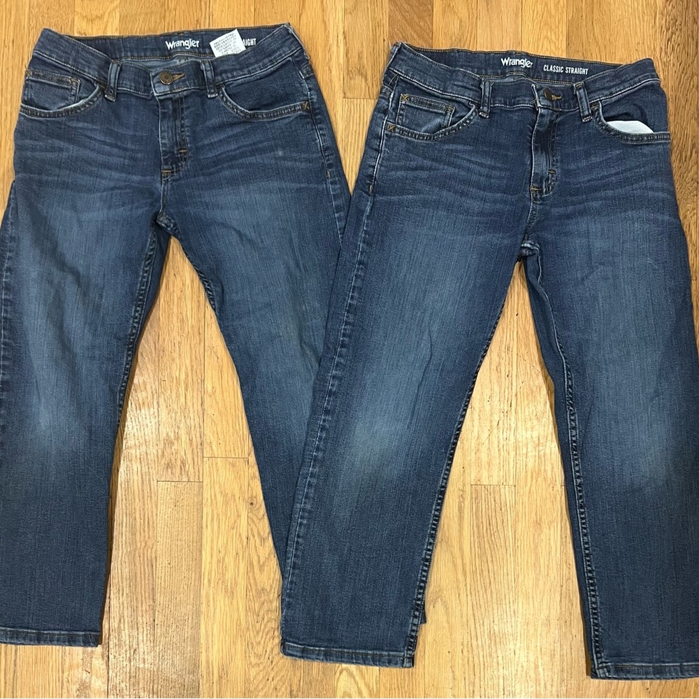 Wrangler Boys Classic Straight Blue Jeans (2)